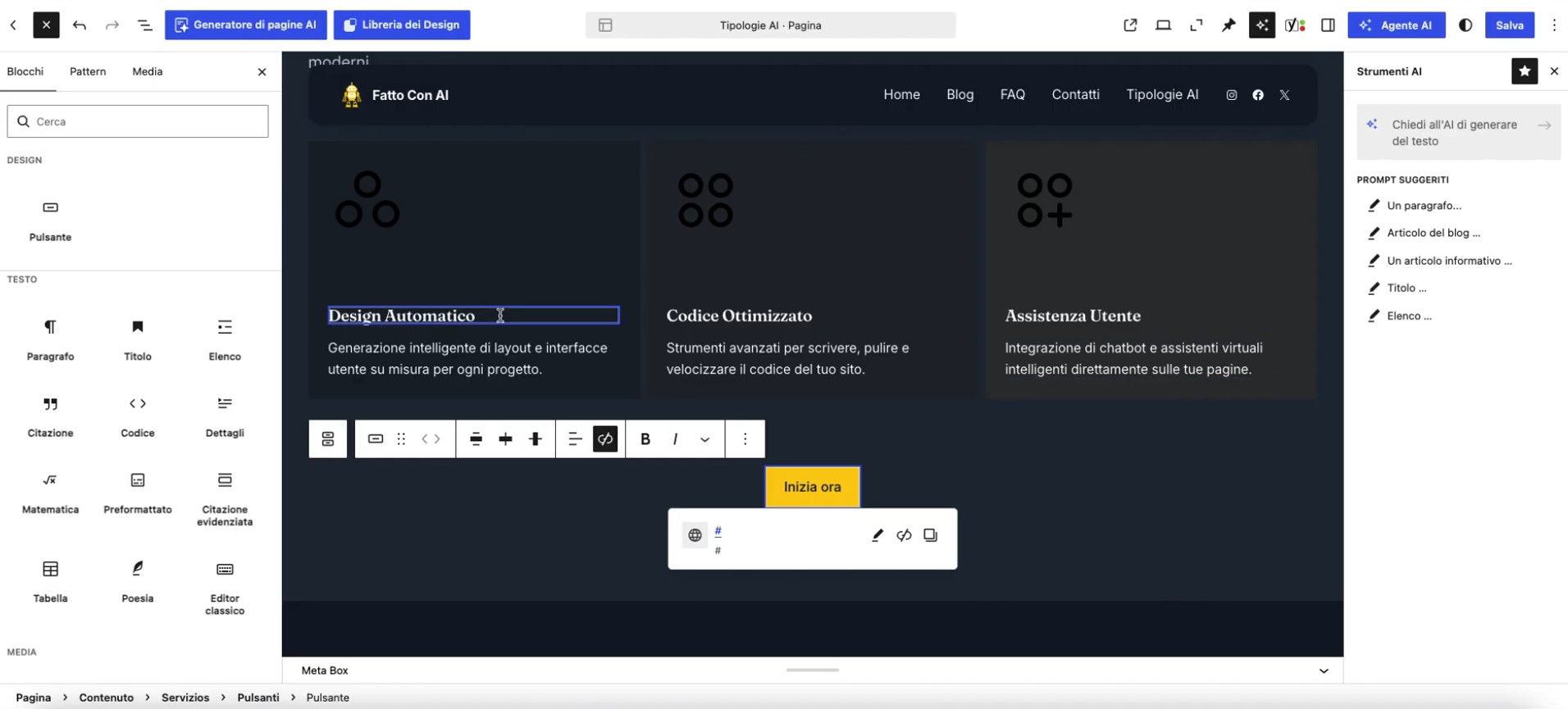 Modificare manualmente il contenuto in WordPress